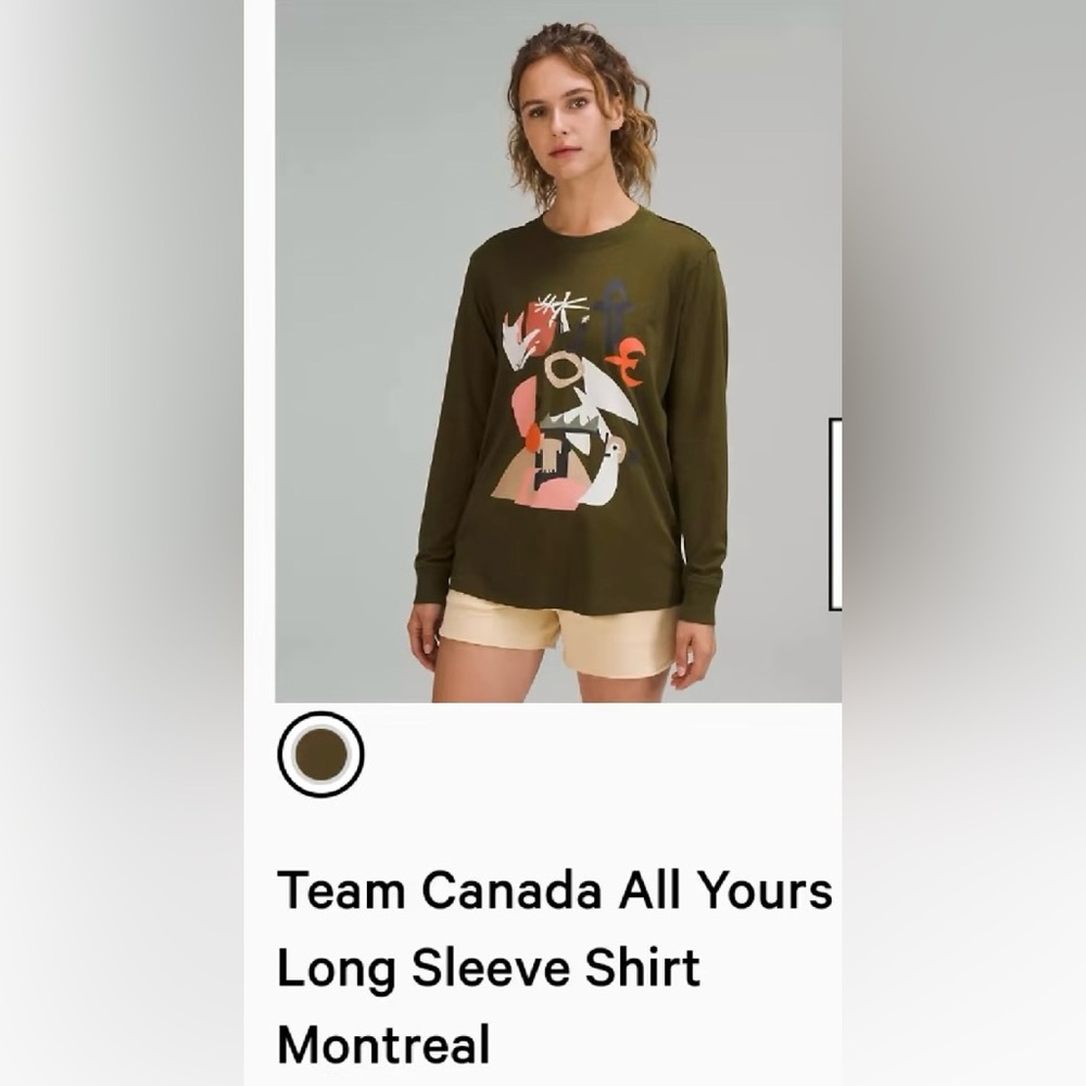 NWT Lululemon Team Canada All Yours Long Sleeve Shirt  Size6